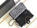 CHANEL 25S FLAP BAG 25 CM IN WHITE MIX BLACK SEQUINS
