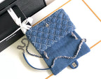 CC MINI 25 CLASSIC BAG IN BLUE COBALT DENIM
