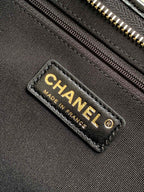 CHANEL 25S HOBO BAG 32 CM IN BLACK LAMBSKIN WITH GOLD HARDWARE