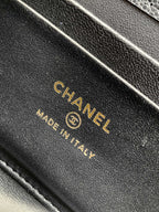 CHANEL 25S KELLY BAG 18 IN BLACK CAVIAR LEATHER WITH GOLD HARDWARE
