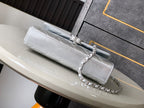 CHANEL 25S KELLY BAG 18 IN SILVER METALLIC LAMBSKIN WITH SILVER HARDWARE STYLE 3