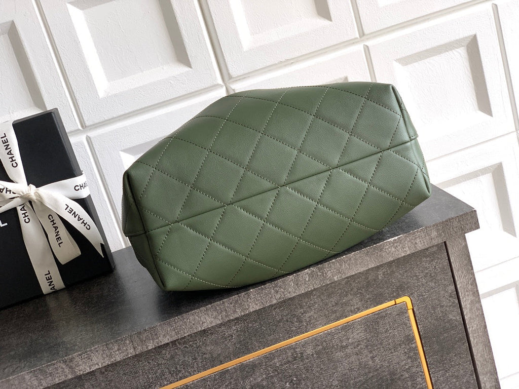 Chanel 26C Hobo Bag Olive Green Cowhide GHW 272338