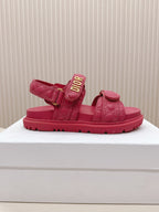DIOR BACK-STRAP SANDALS 25S IN DARK PINK CALFSKIN