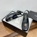 HIGH SLINGBACKS BLACK CALFSKIN