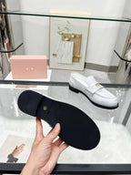PENNY LOAFERS IN WHITE BLEACHED CALFSKIN