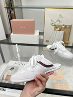 GYMNASIUM SNEAKERS MULES LIGHT GREY SUEDE AND WHITE TECHNICAL FABRIC