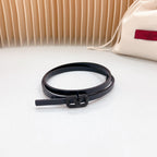 VL Belt 8mm Buckle Black Diamond Leather Black