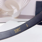 CC 30MM BELT IN CAMEL BROWN CALFSKIN GOLD HARDWARE ATTACH PEARLS