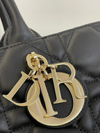 medium book tote 36 black lambskin gold hardware