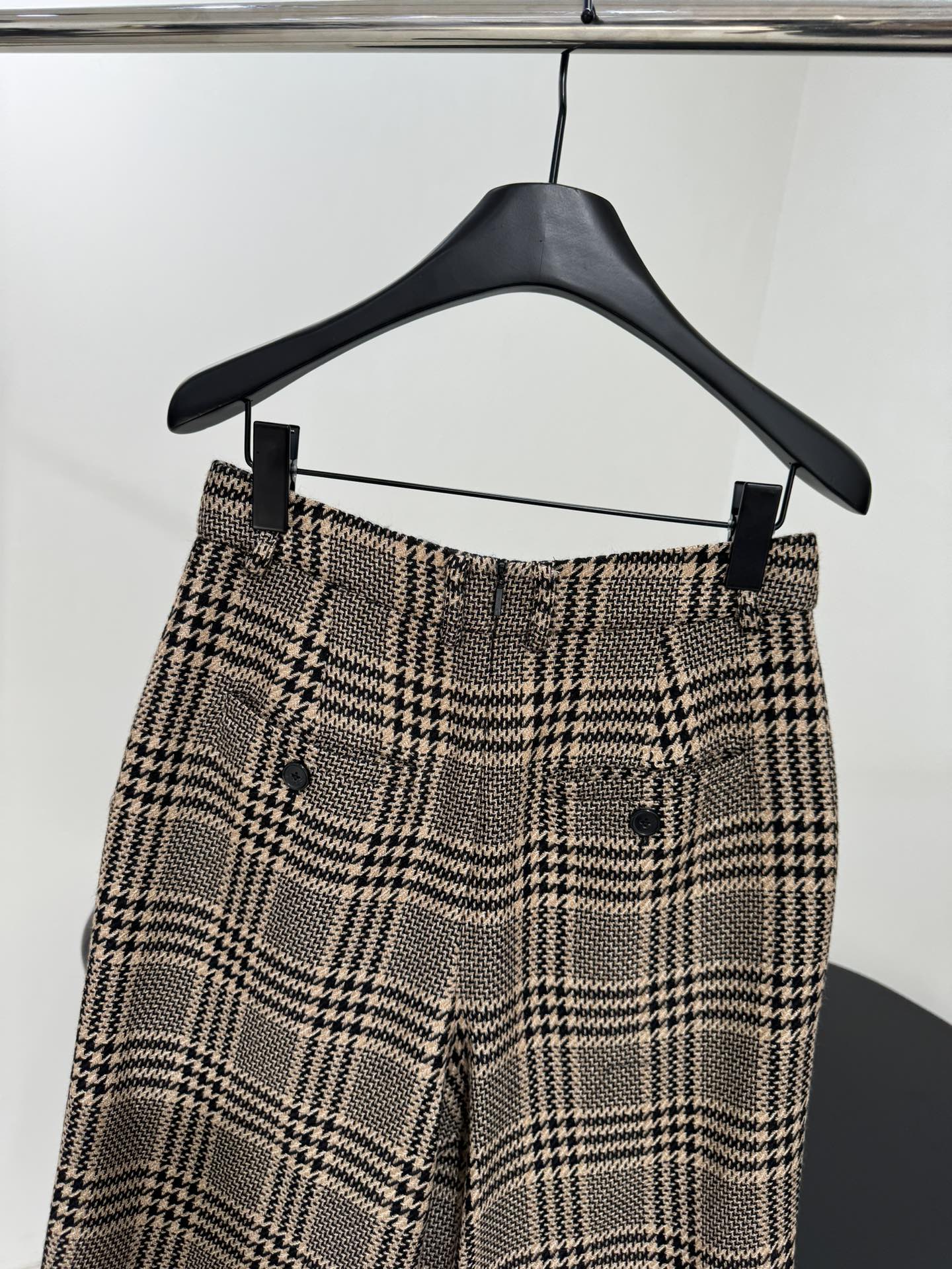 YSL 25S STRIPED STRAIGHT-LEG PANTS STYLE 228