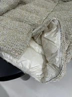 MONCLER 25S COCHELLE TWEED MID-LENGTH DOWN JACKET 202