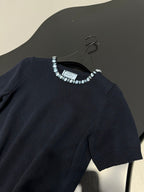 PRADA 25S BEADED CREW NECK SWEATER 313
