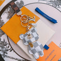 LV White Gray Bear Charm