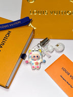 LV White Pop Mart Labubu Charm
