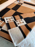 BLANKET 170 CM IN COLORFUL WOOL AND CASHMERE 118341