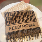 ROMA 190 FF SCRAF IN BROWN MIX BLACK WOOL AND CASHMERE