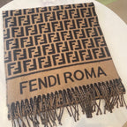 ROMA 190 FF SCRAF IN BROWN MIX BLACK WOOL AND CASHMERE