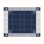 AVALON III THROW BLANKET 175 CM IN NAVY BLUE WOOL AND CASHMERE 351741
