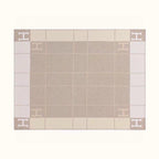 AVALON III THROW BLANKET 175 CM IN KHAKI BROWN WOOL AND CASHMERE 351745
