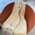 SWAN WOOL CASHMERE SCARF 180 CM IVORY WHITE 394453