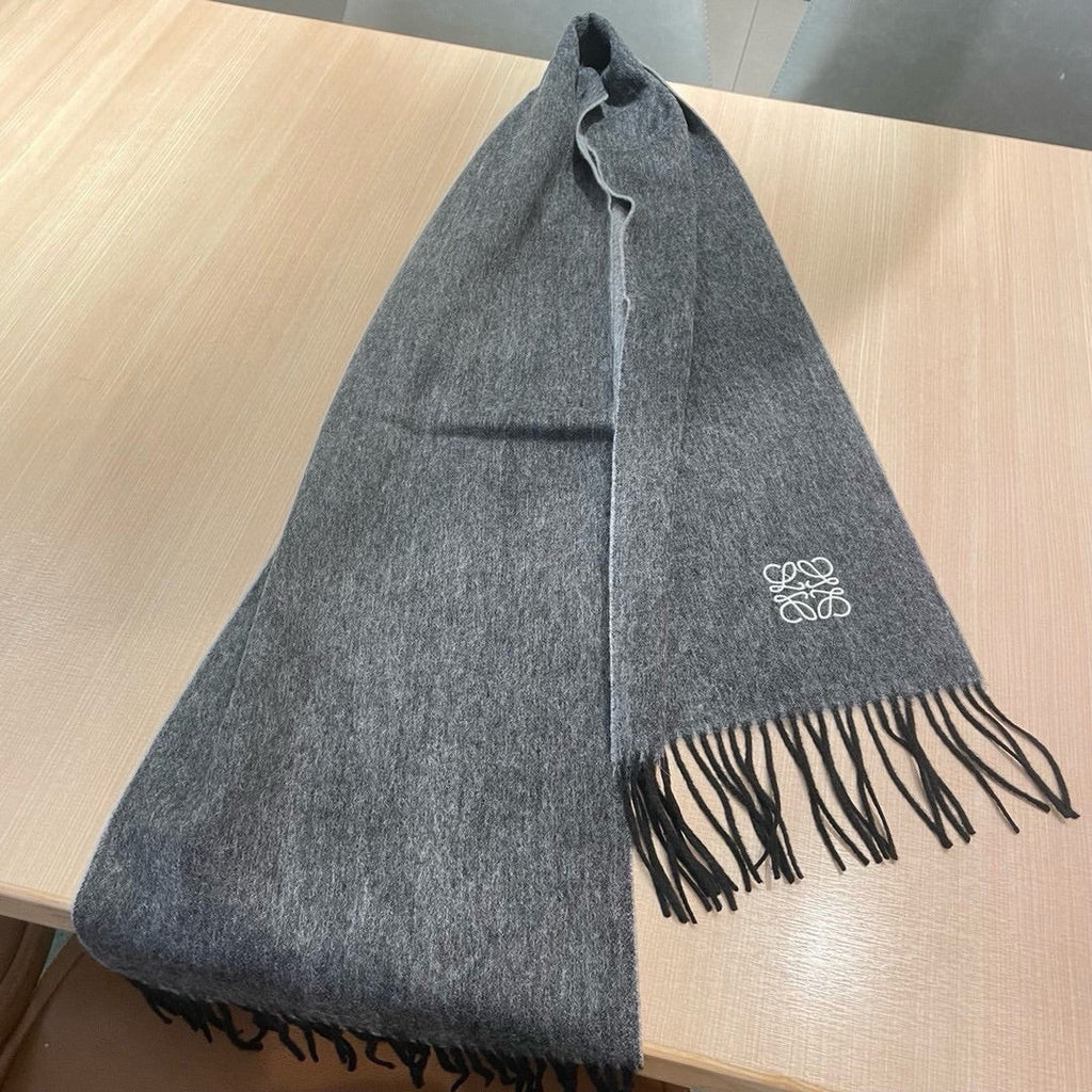 SCARF 180 CM IN MO GRAY CASHMERE AND WOOL 403756