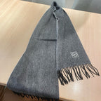 SCARF 180 CM IN MO GRAY CASHMERE AND WOOL 403756