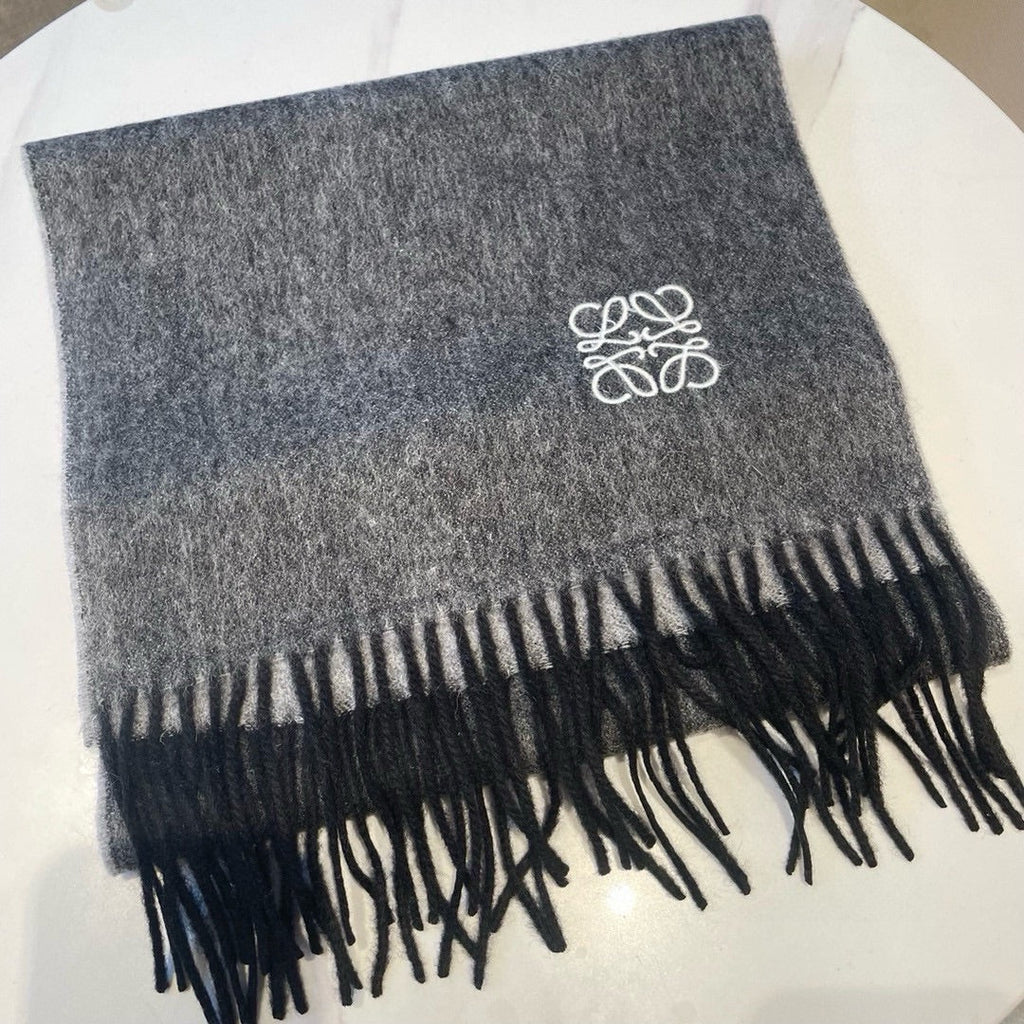 SCARF 180 CM IN MO GRAY CASHMERE AND WOOL 403756