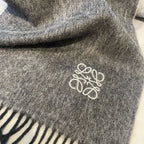SCARF 180 CM IN MO GRAY CASHMERE AND WOOL 403756
