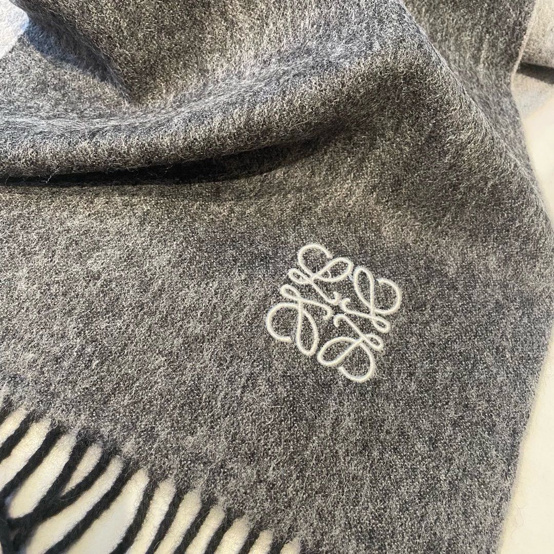 SCARF 180 CM IN MO GRAY CASHMERE AND WOOL 403756