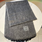 SCARF 180 CM IN MO GRAY CASHMERE AND WOOL 403756