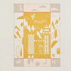 AVALON EPOPEE BLANKET 140 CM IN HONEY YELLOW WOOL AND CASHMERE 415189