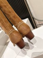 CELINE 25S HIGH BOOTS FOR FALL AND WINTER 45MM IN BROWN SUEDE