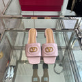 VLTN HIGH HEEL 25S 30 MM IN LIGHT PINK LAMBSKIN WITH GOLD HARDWARE