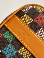 Lv Keepall Bandouliere 25 Multicolor Damier Ebene Canvas GHW