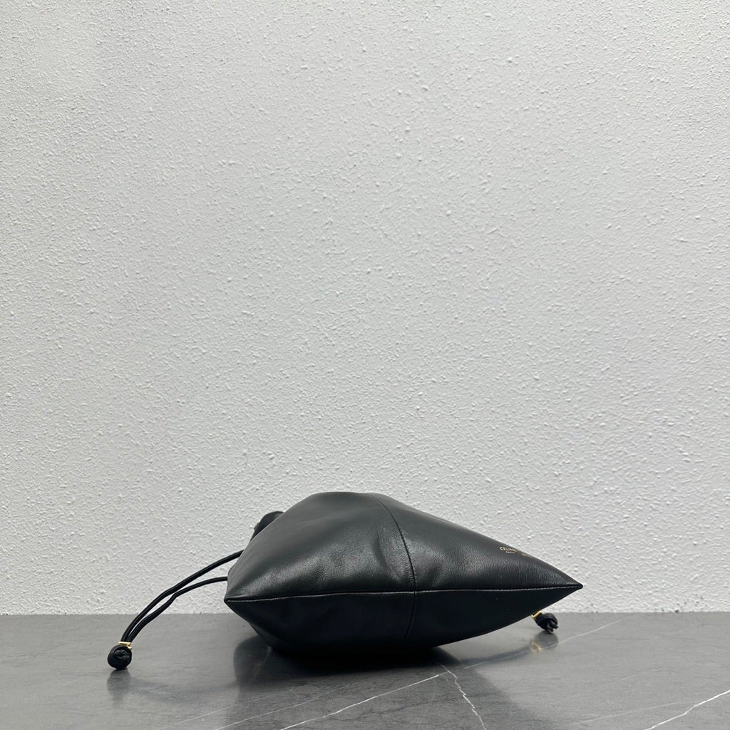 Celine Crystal Pouch Black Lambskin