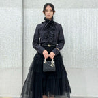 DIOR 25S PLEATED LACE SHIRT 703