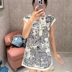 DIOR 25S PRINTED DRESS 700