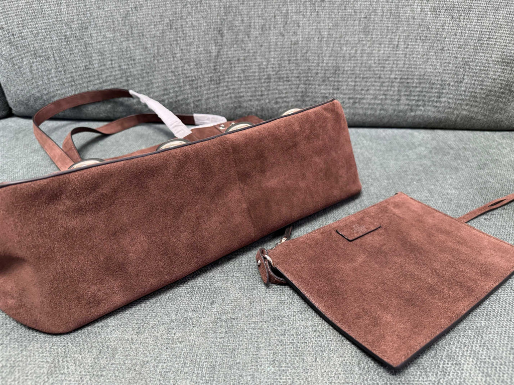 Valentino Garavani tote dark brown suede 555249