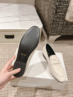 TRIOMPHE LOAFER IN WHITE PATENT CALFSKIN