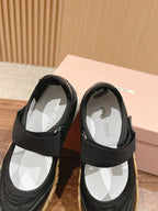 BALLET SHOES IN BLACK LAMBSKIN AND FABRIC ANTI-SLIP RUBBER SOLE