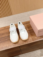 BALLET SHOES IN WHITE LAMBSKIN AND FABRIC ANTI-SLIP RUBBER SOLE