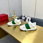 One Stud Sneaker Garavani Calfskin Fabric Green White
