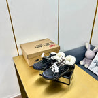 MIUXNB 530 SNEAKERS IN BLACK CALFSKIN SHEARLING