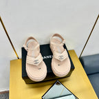 GROSGRAIN SANDAL IN NUDE BEIGE LAMBSKIN