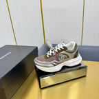 DAD SNEAKER IN COLORFUL CALFSKIN AND BREATHABLE MESH