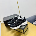 SNEAKER IN BLACK MIX WHITE BREATHABLE FABRIC