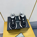 SNEAKER IN BLACK MIX WHITE BREATHABLE FABRIC