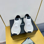 SNEAKER IN PALE GRAY SUEDE WITH BLACK LOGO AND MESH