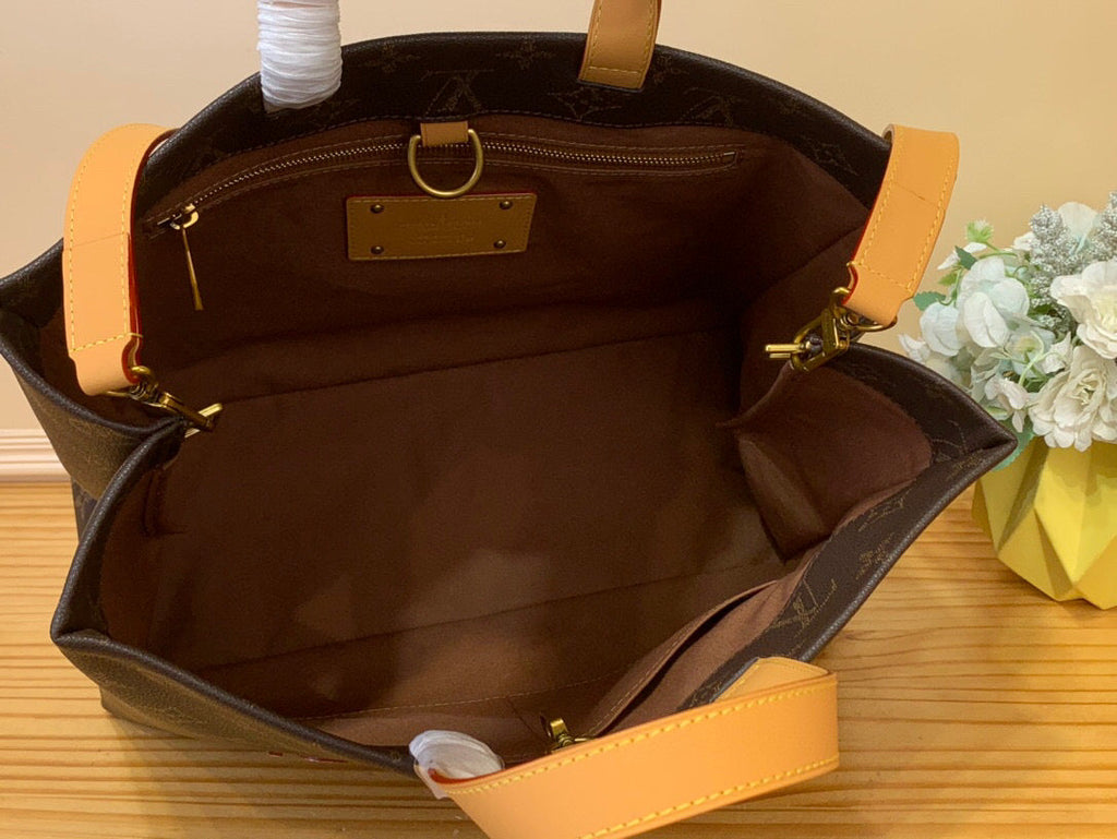 LV Shopper Tote MM 40cm Brown Monogram Calfskin 205583