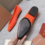 CLASSIC BALLET SHOES IN ORANGE SUEDUE